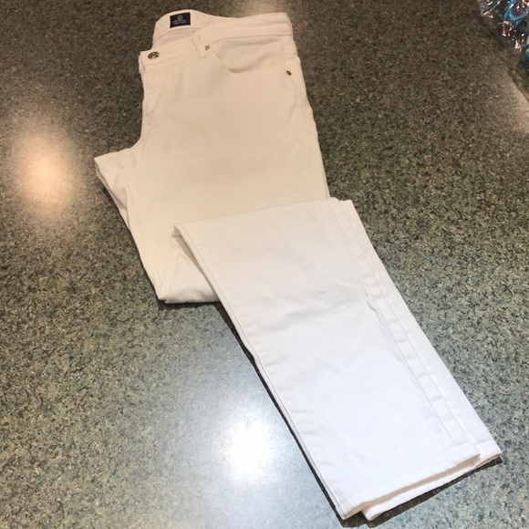 Ag Adriano Goldschmied Denim - Adriano Goldschmied the Stilt cigarette leg white denim jeans 31R